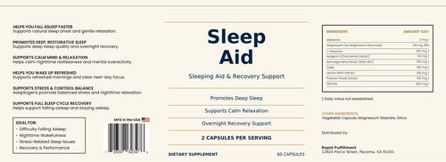 Sleep Aid Supplement – Melatonin, L-Theanine & Magnesium